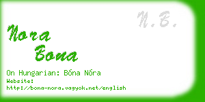 nora bona business card
